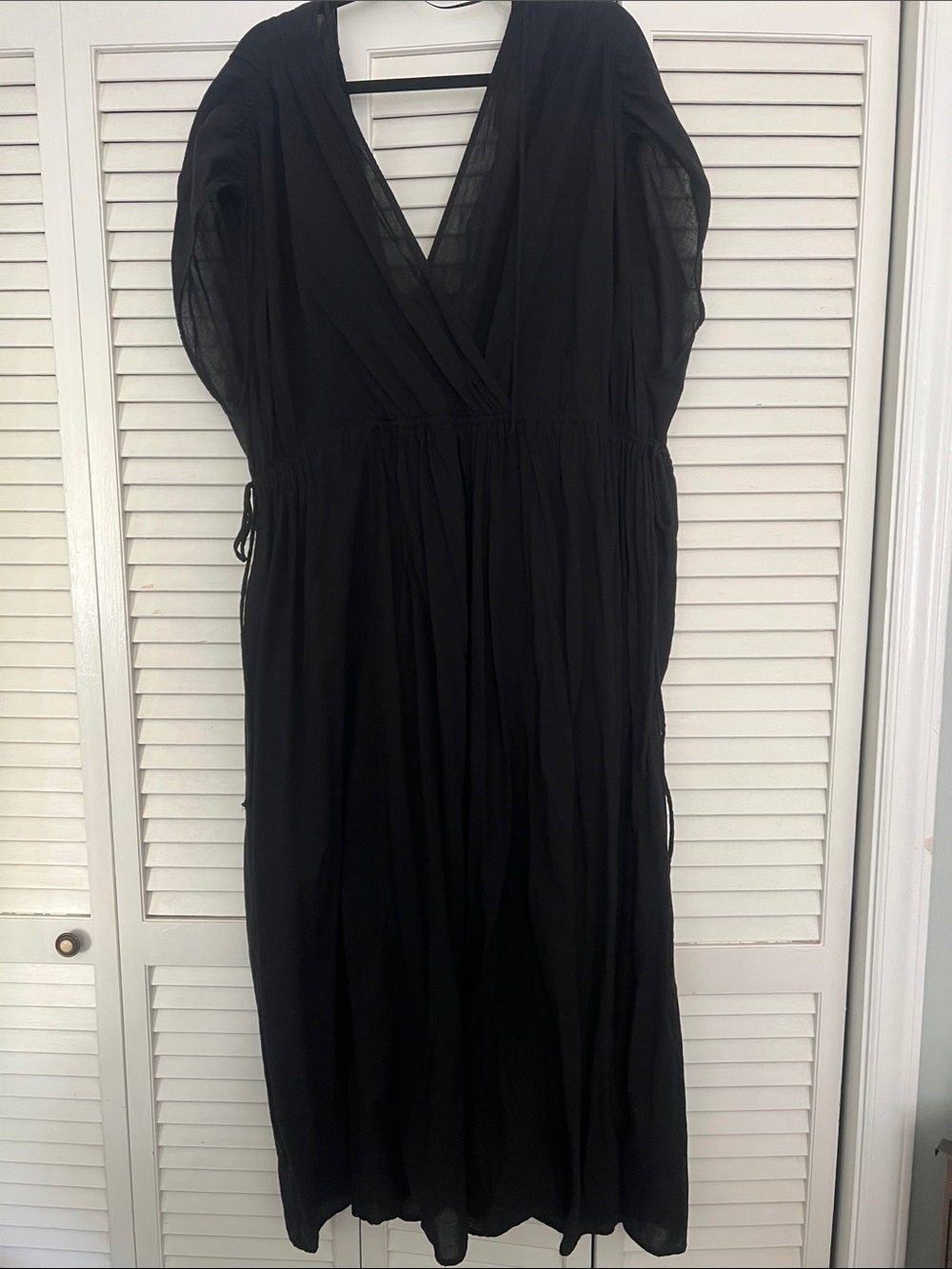 H&M Black Wrap-Style Maxi Dress